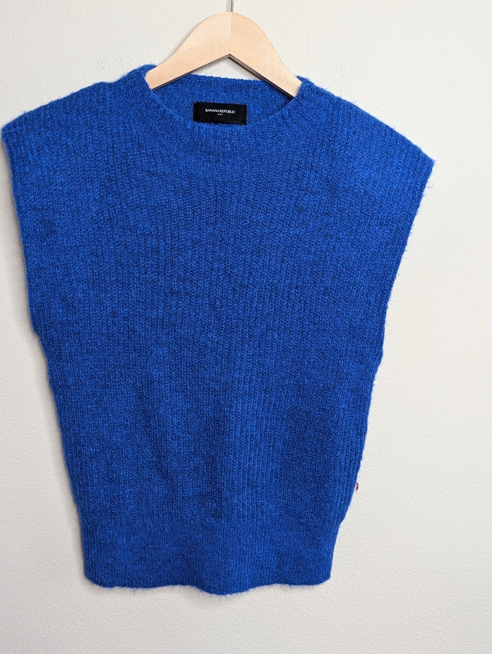 Banana Republic Sweater Vest S Cobalt Blue Wool Alpaca Blend